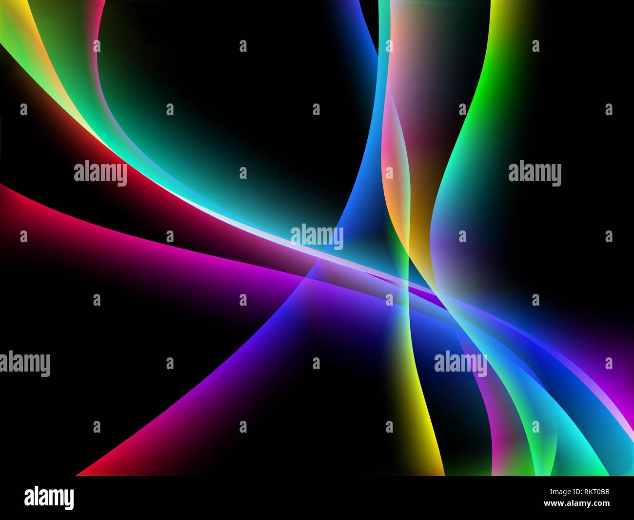 dinamyc flow, stylized waves, vector Stock Vector