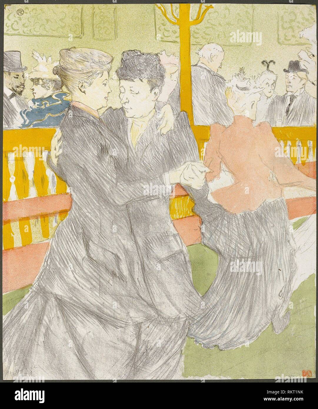 Dance at the Moulin Rouge - 1897 - Henri de Toulouse-Lautrec French ...