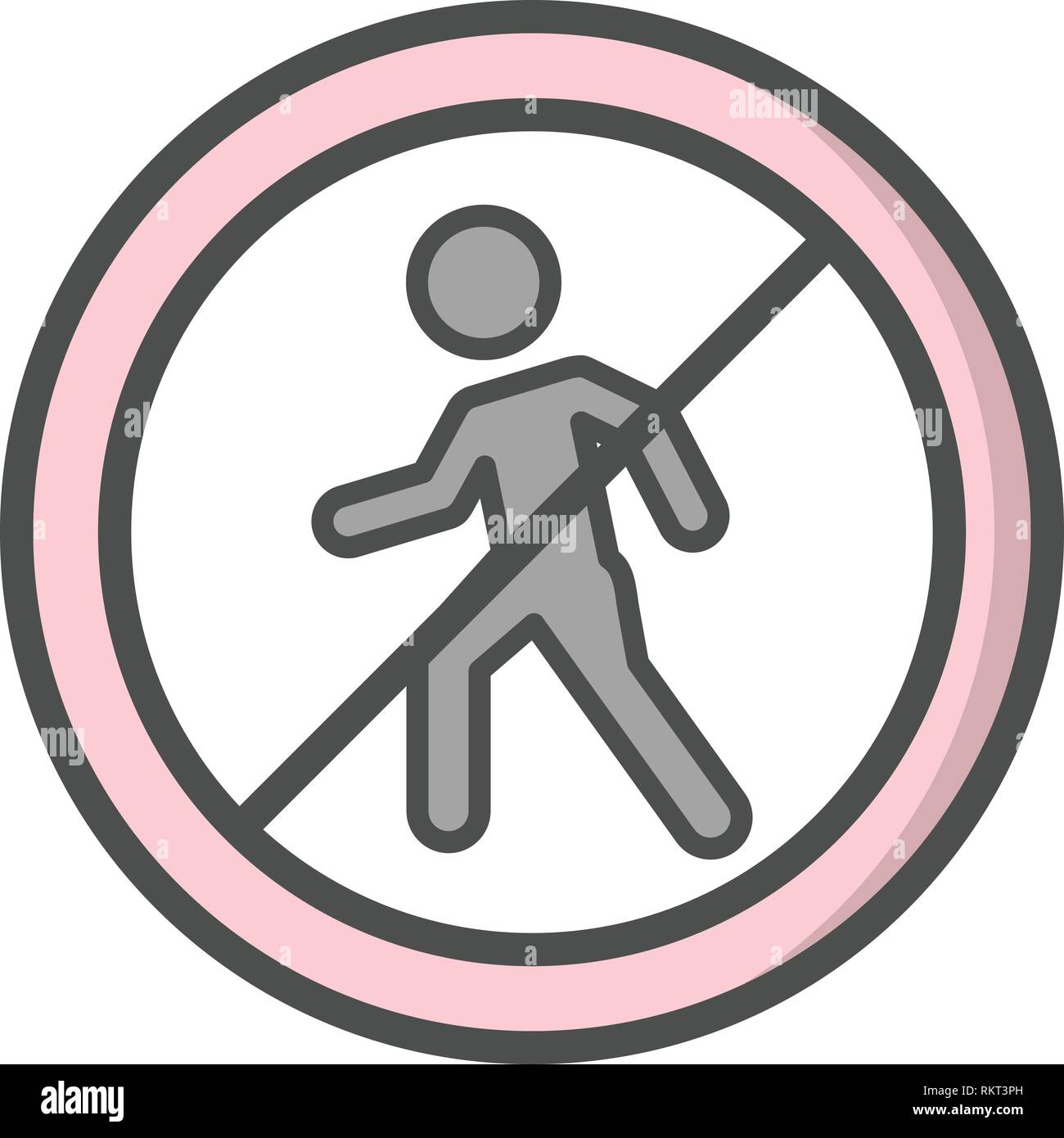 Vector No entry for pedestrians Icon Sign Icon Vector Illustration For Personal And Commercial Use... Clean Look Trendy Icon... Stock Vector