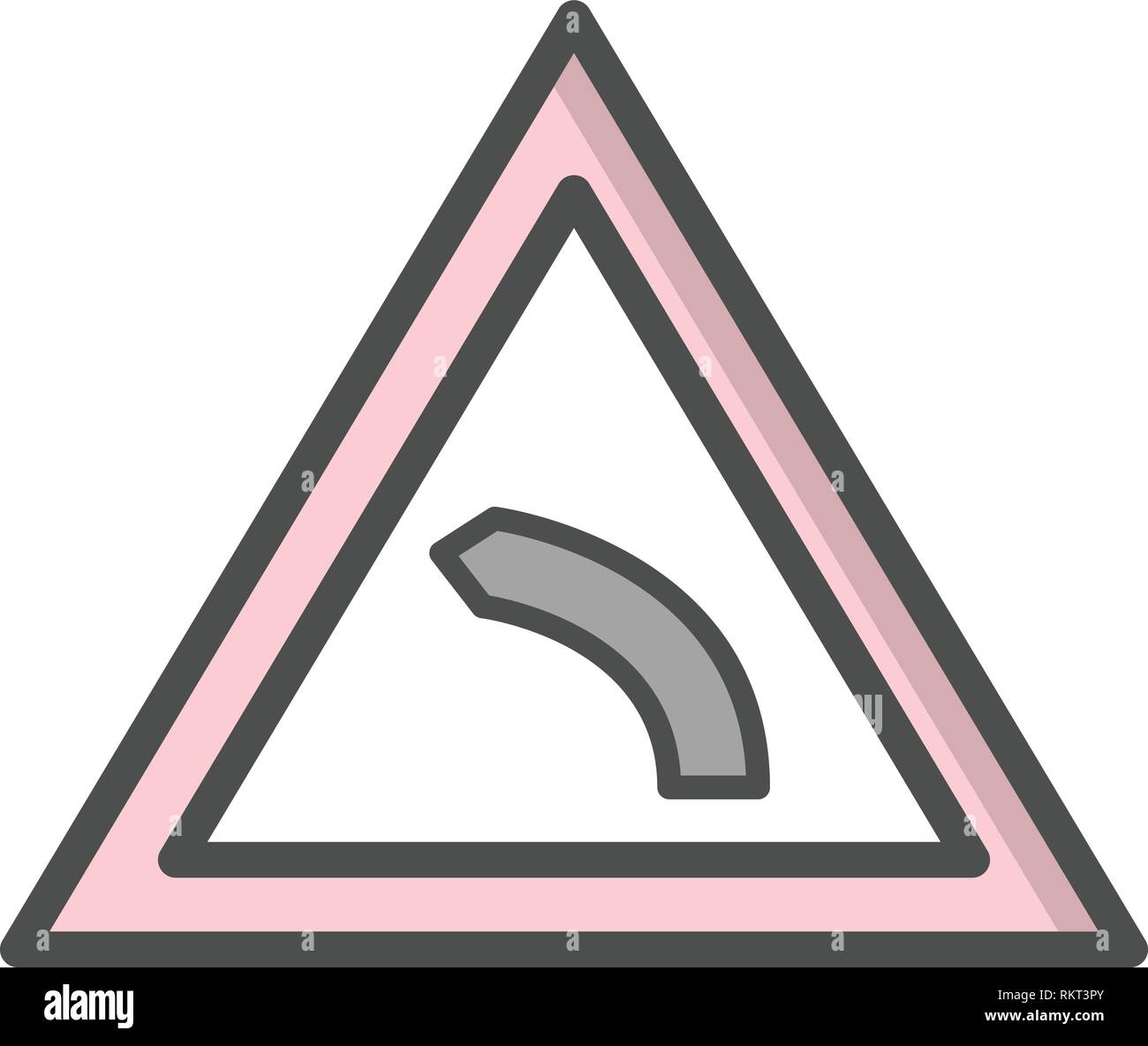Vector Left bend Icon Sign Icon Vector Illustration For Personal And ...