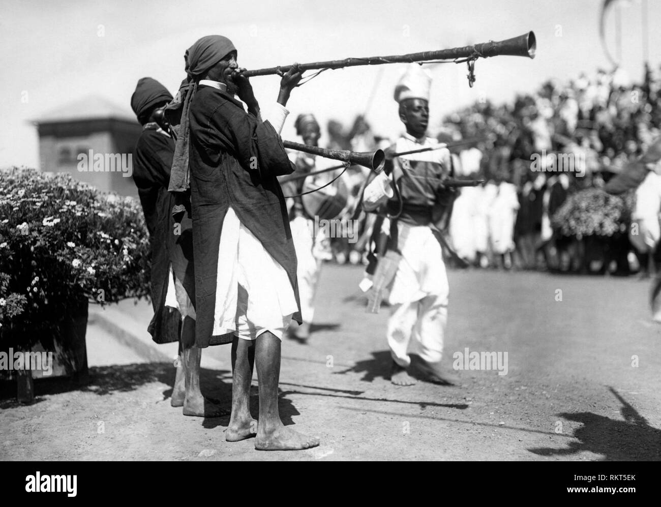 africa, ethiopia, ascari parade, 1920-30 Stock Photo