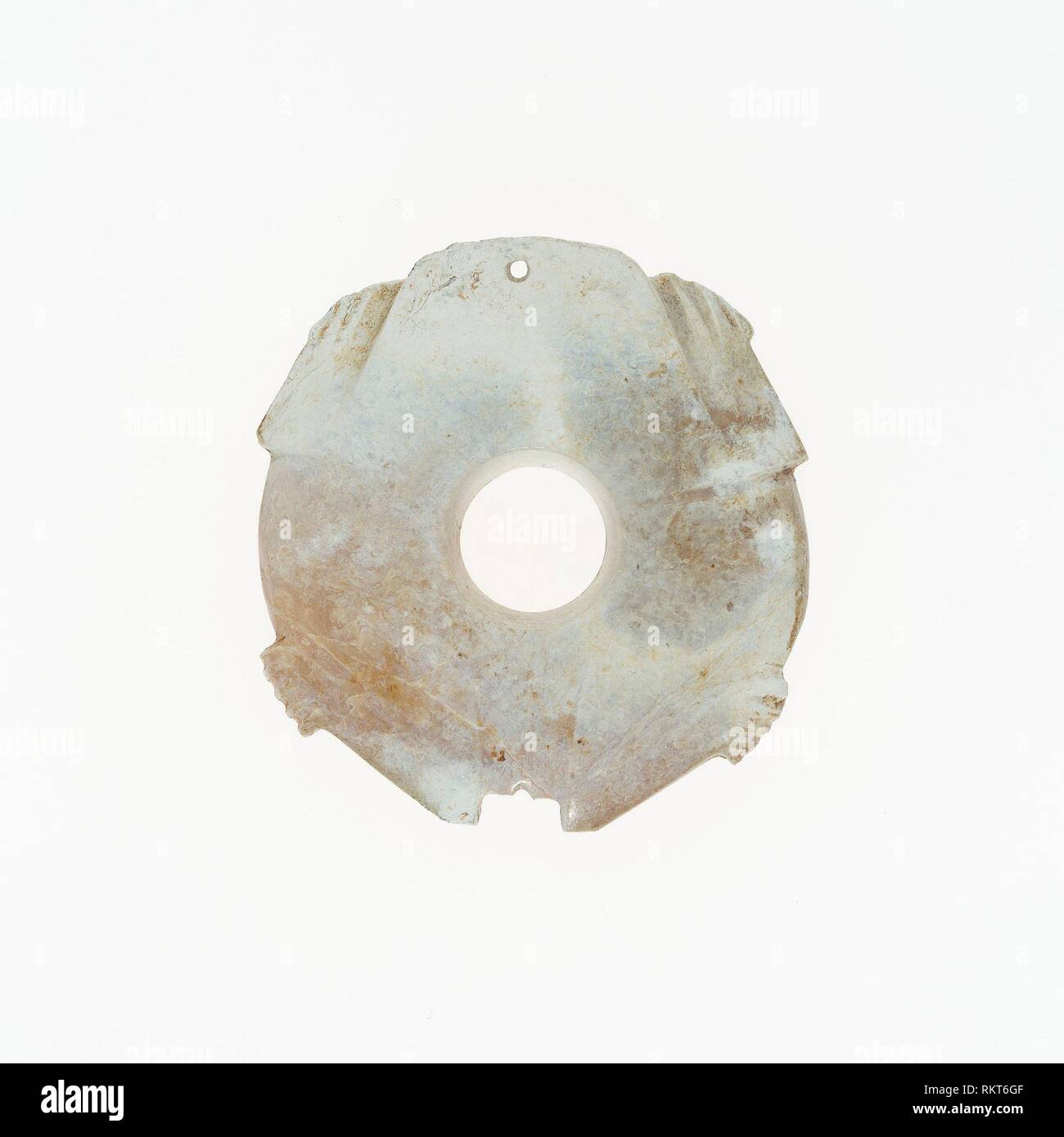 Toad Pendant - Western Zhou period, 11th/10th century B.C. - China - Origin: China, Date: 1100 BC–900 BC, Medium: Jade, Dimensions: Diam. 1 11/16 Stock Photo