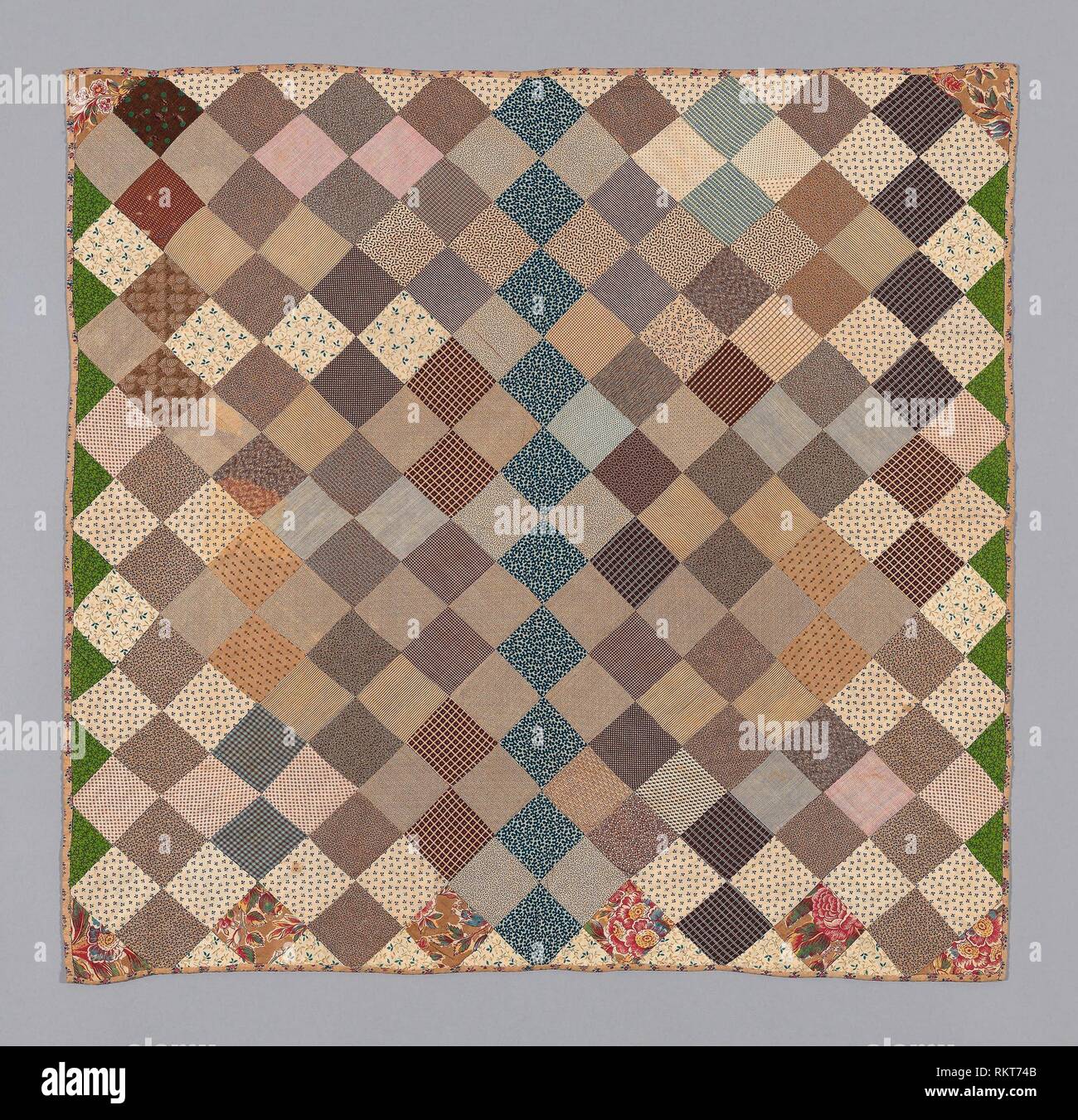 Bedcover Crib Quilt 1875 1900 United States Origin United