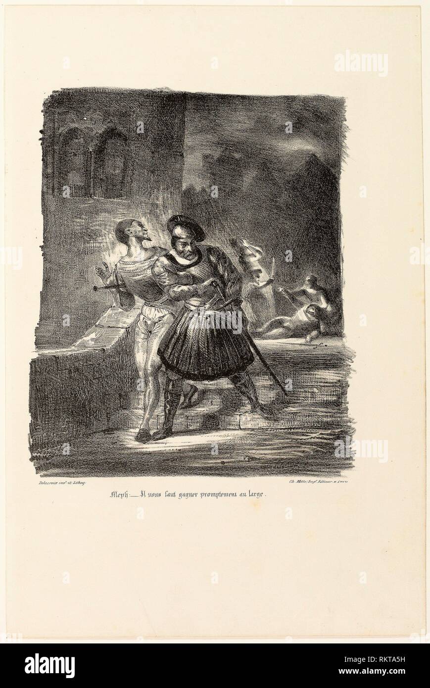 Mephistopheles and Faust Fleeing After the Duel, from Faust 1828
