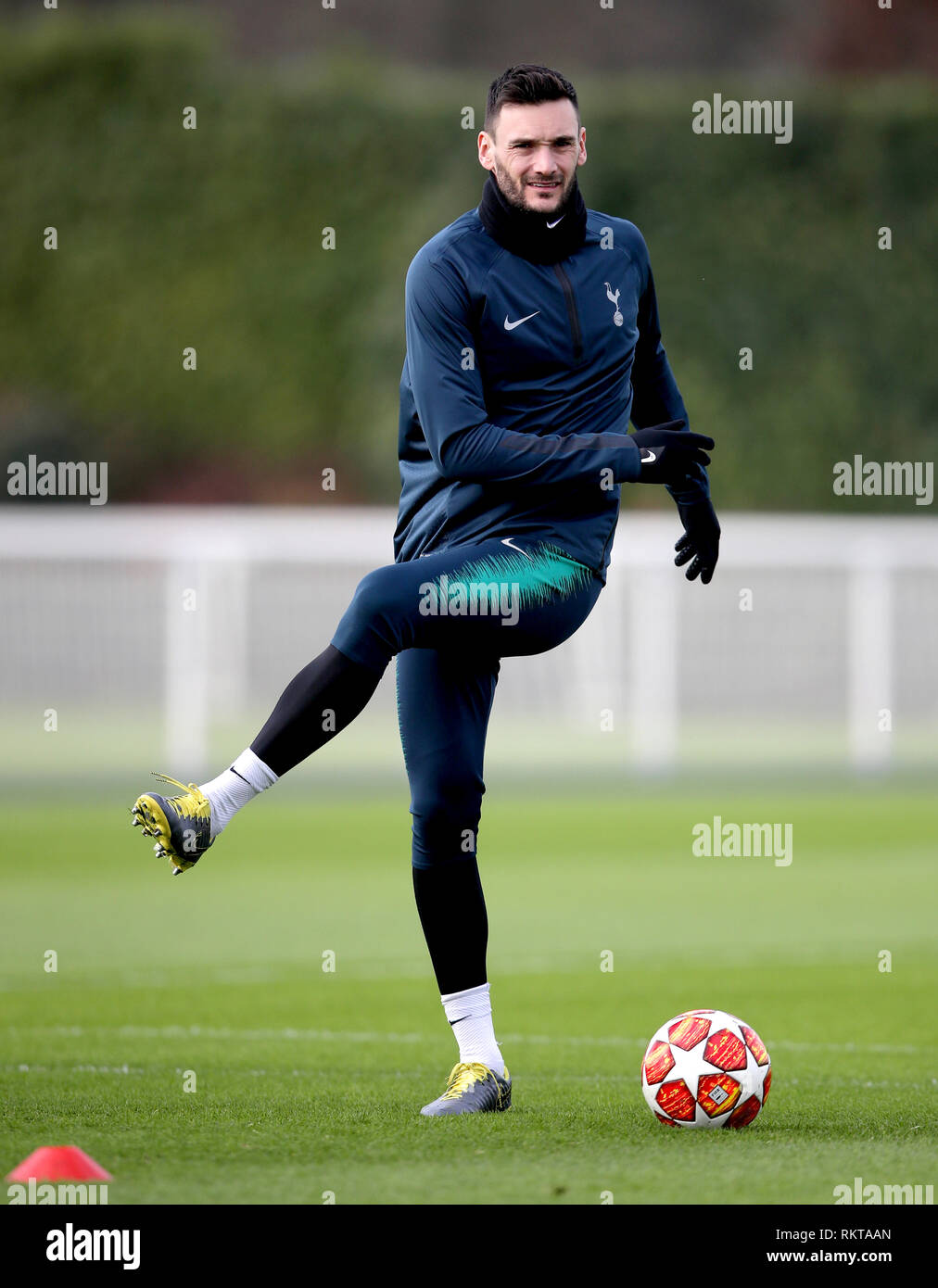 Tottenham Hotspur Goalkeeper Hugo Lloris During A Training Session At Enfield Training Centre London Stock Photo Alamy