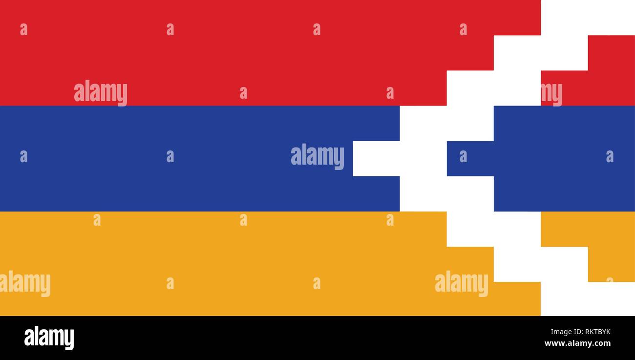 The Artsakh national flag Stock Vector