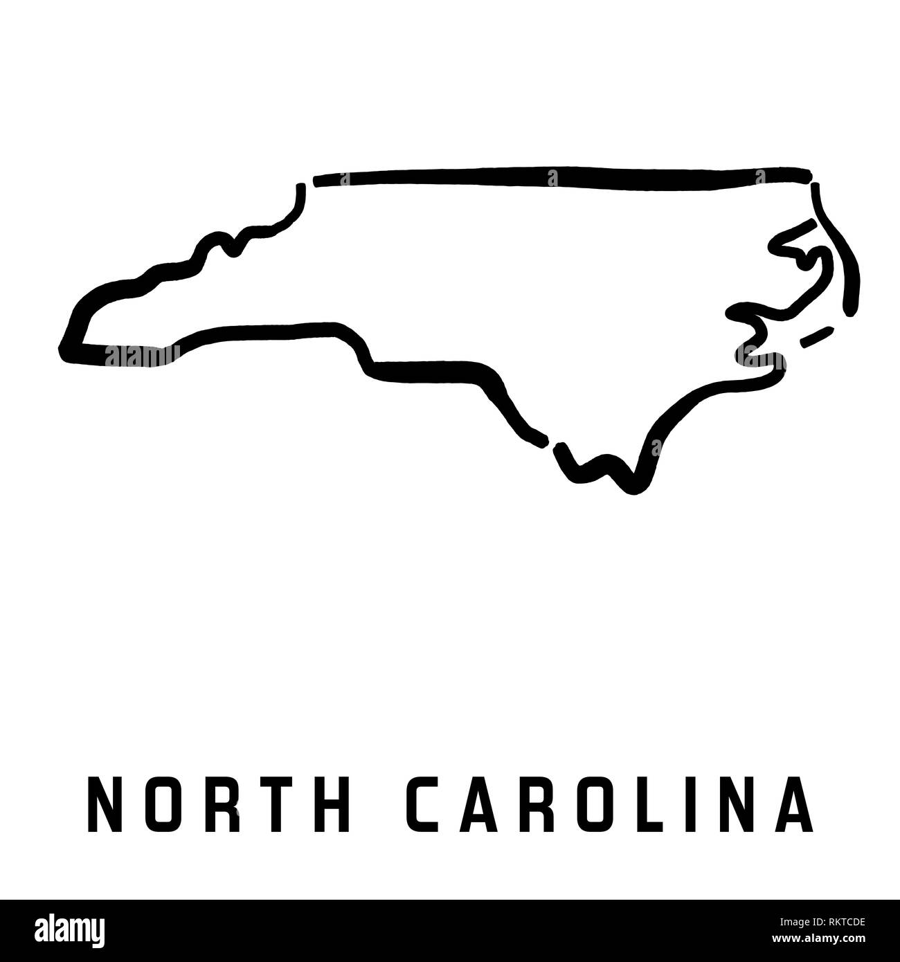 North carolina outline hi-res stock photography and images - Alamy