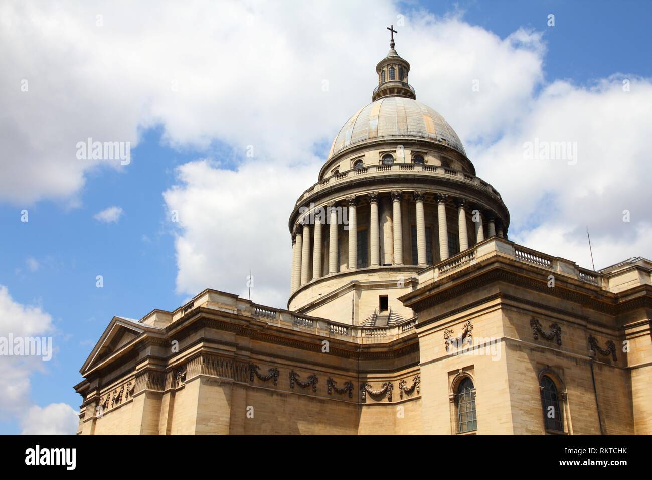 Paris, France - famous Pantheon in Latin Quarter. UNESCO World Heritage Site. Stock Photo