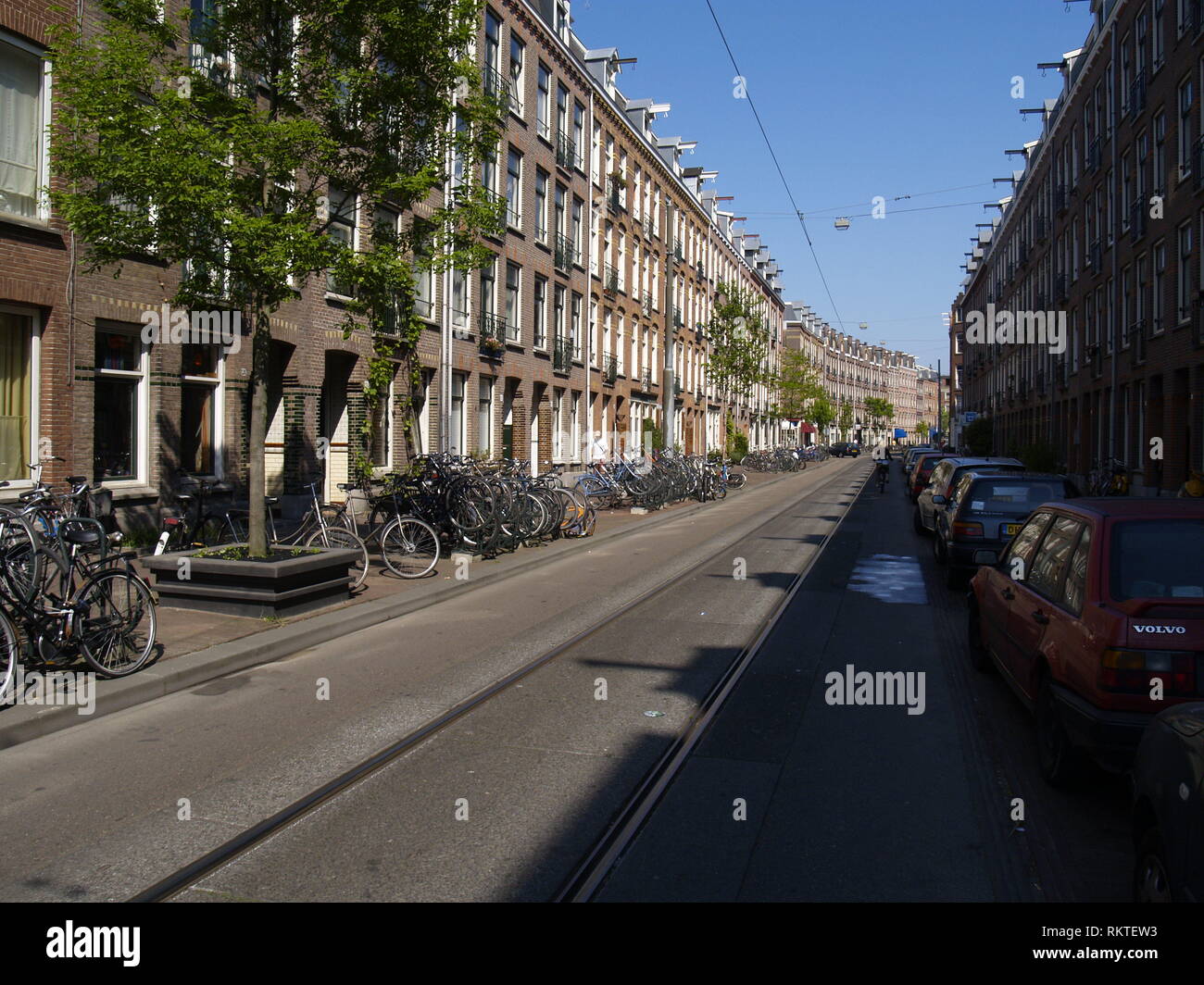 Amsterdam, Gestaltung der Straßenoberfläche Stock Photo