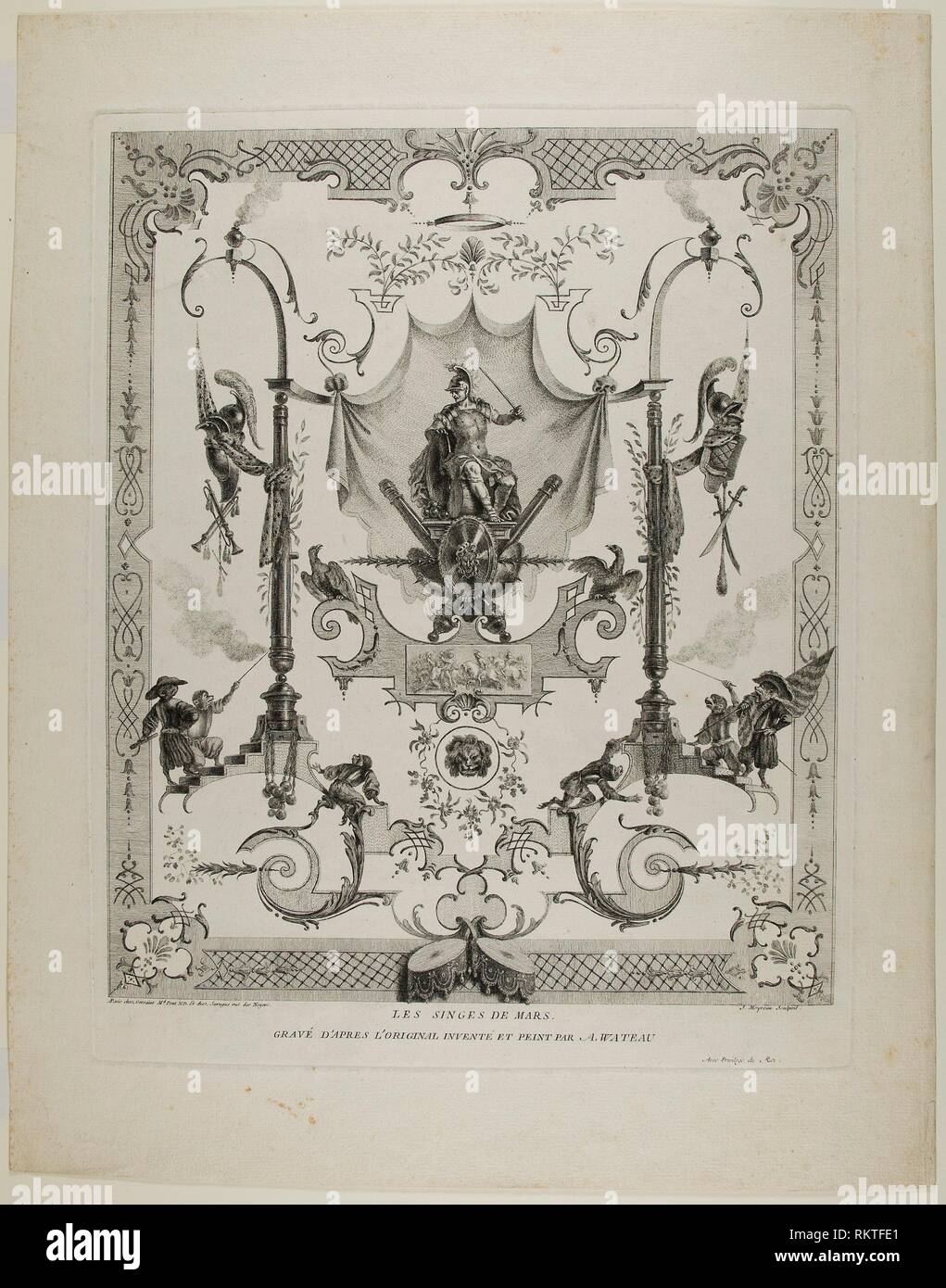 Jean moyreau after antoine watteau hires stock photography and images