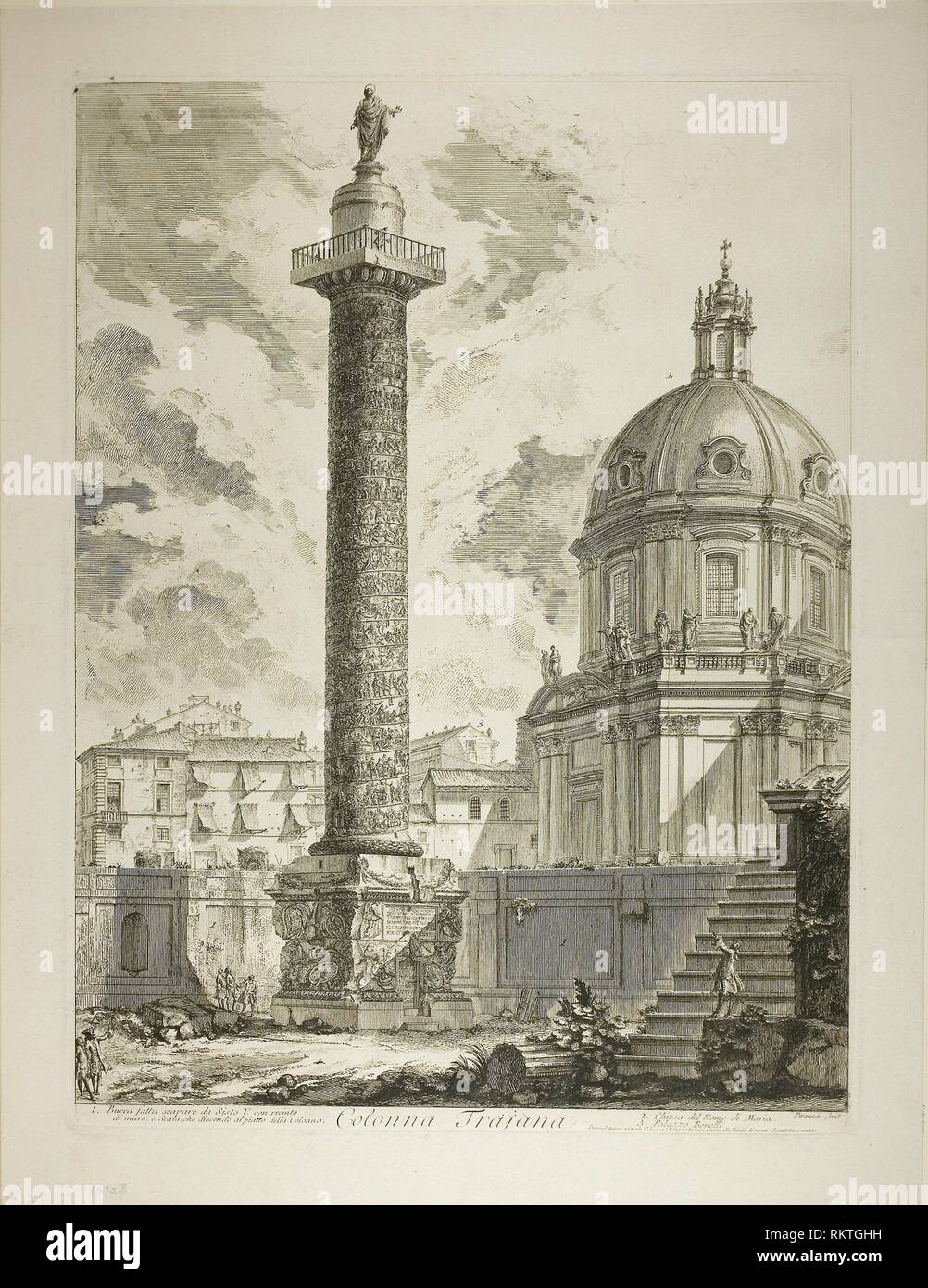 Trajan's Column, from Views of Rome - 1750/59 - Giovanni Battista ...