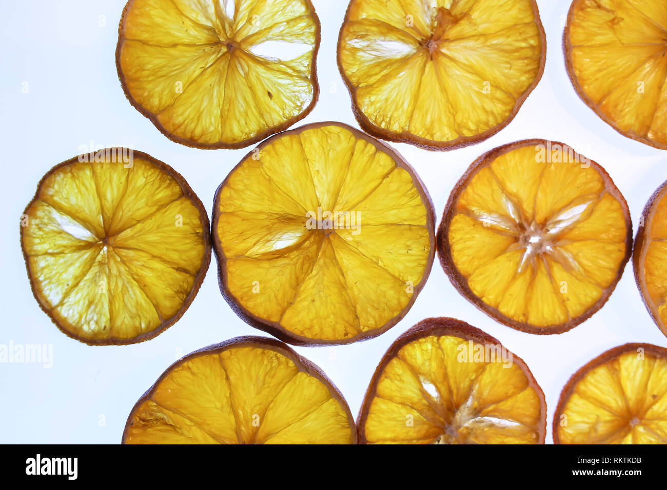 Sliced dried oranges Stock Photo