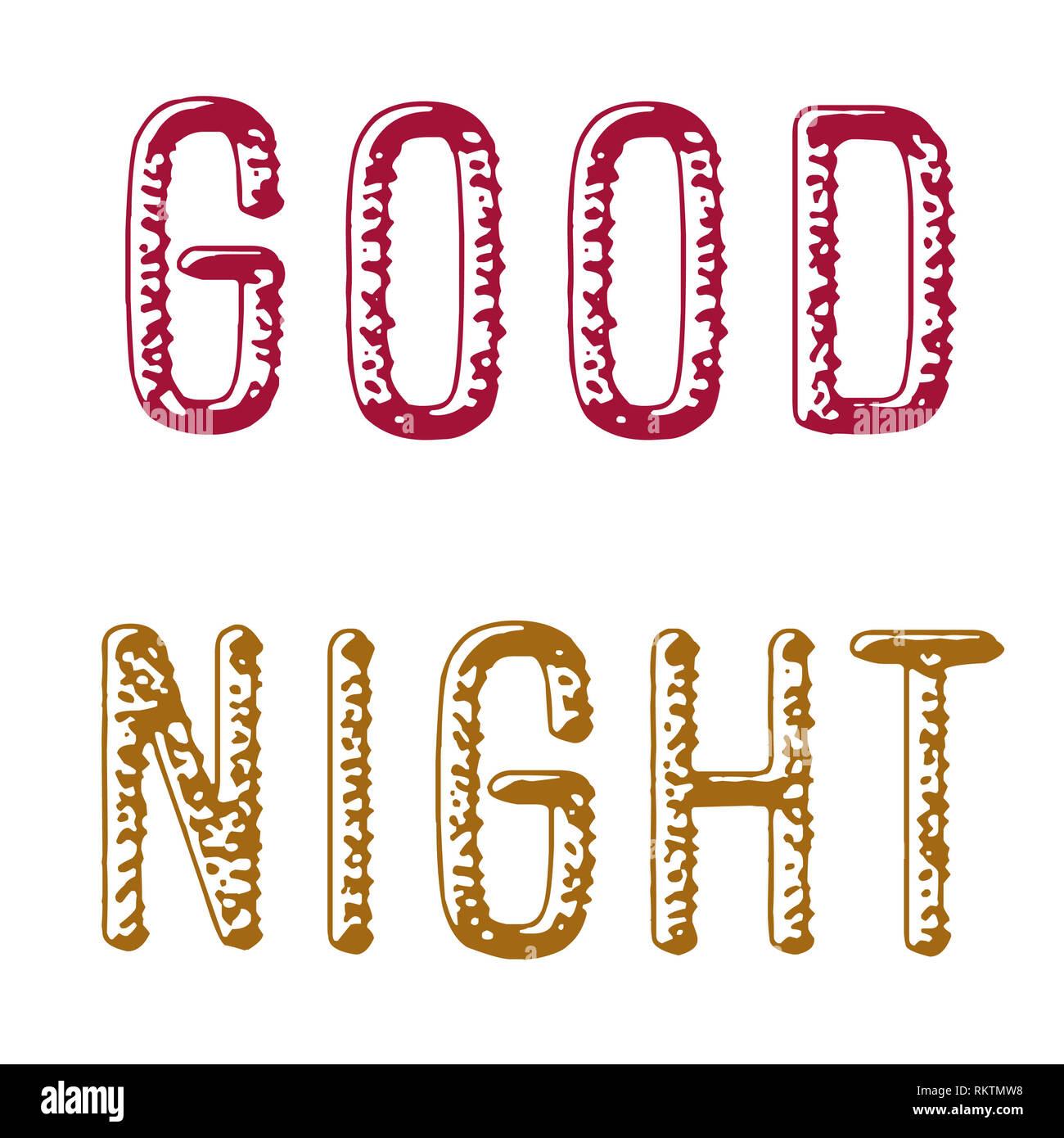 Good night greetings and wishes with styles Stock Photo