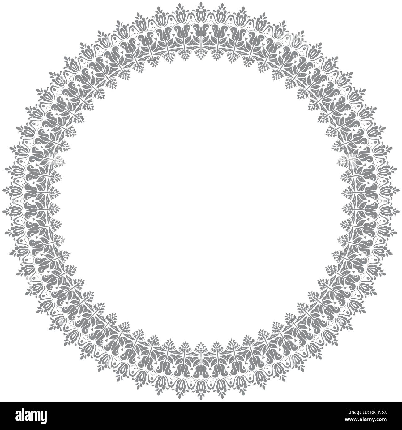 Floral Modern Vector Round Frame Stock Vector Image & Art - Alamy