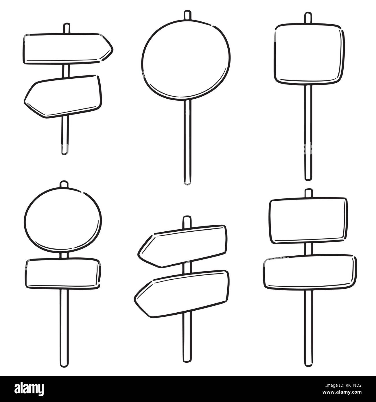 vector set of direction post Stock Vector Image & Art - Alamy