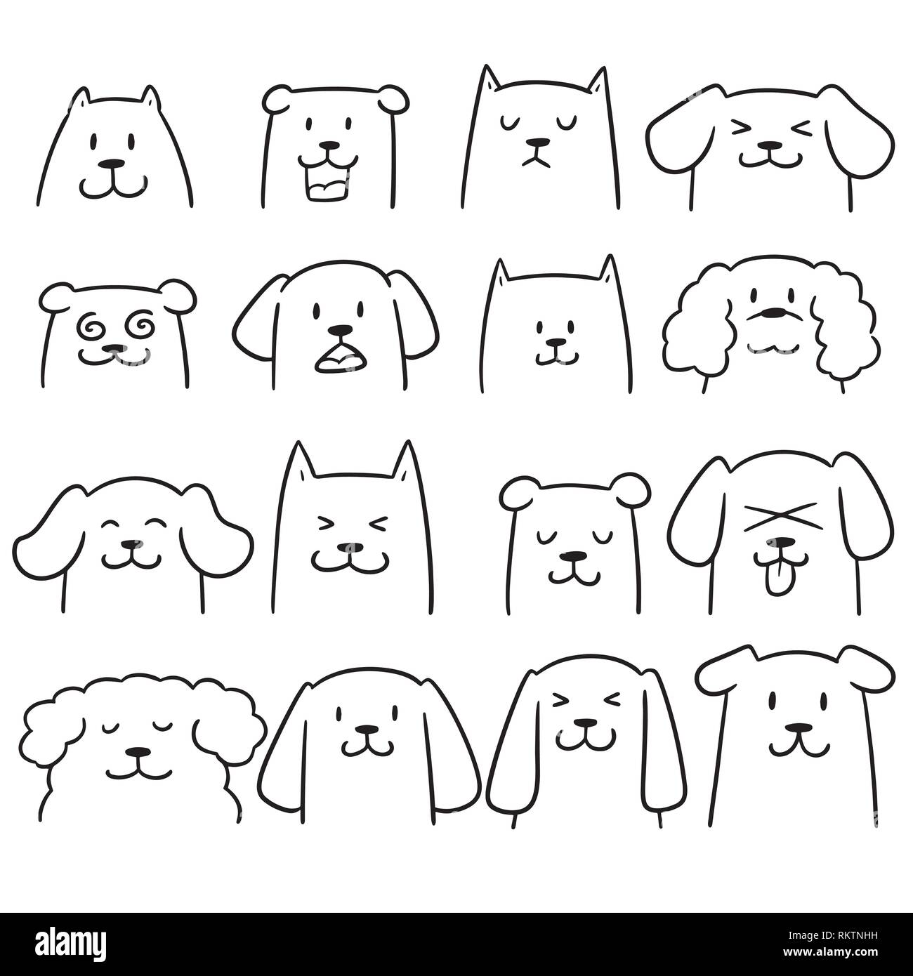 vector set of dog Stock Vector Image & Art - Alamy