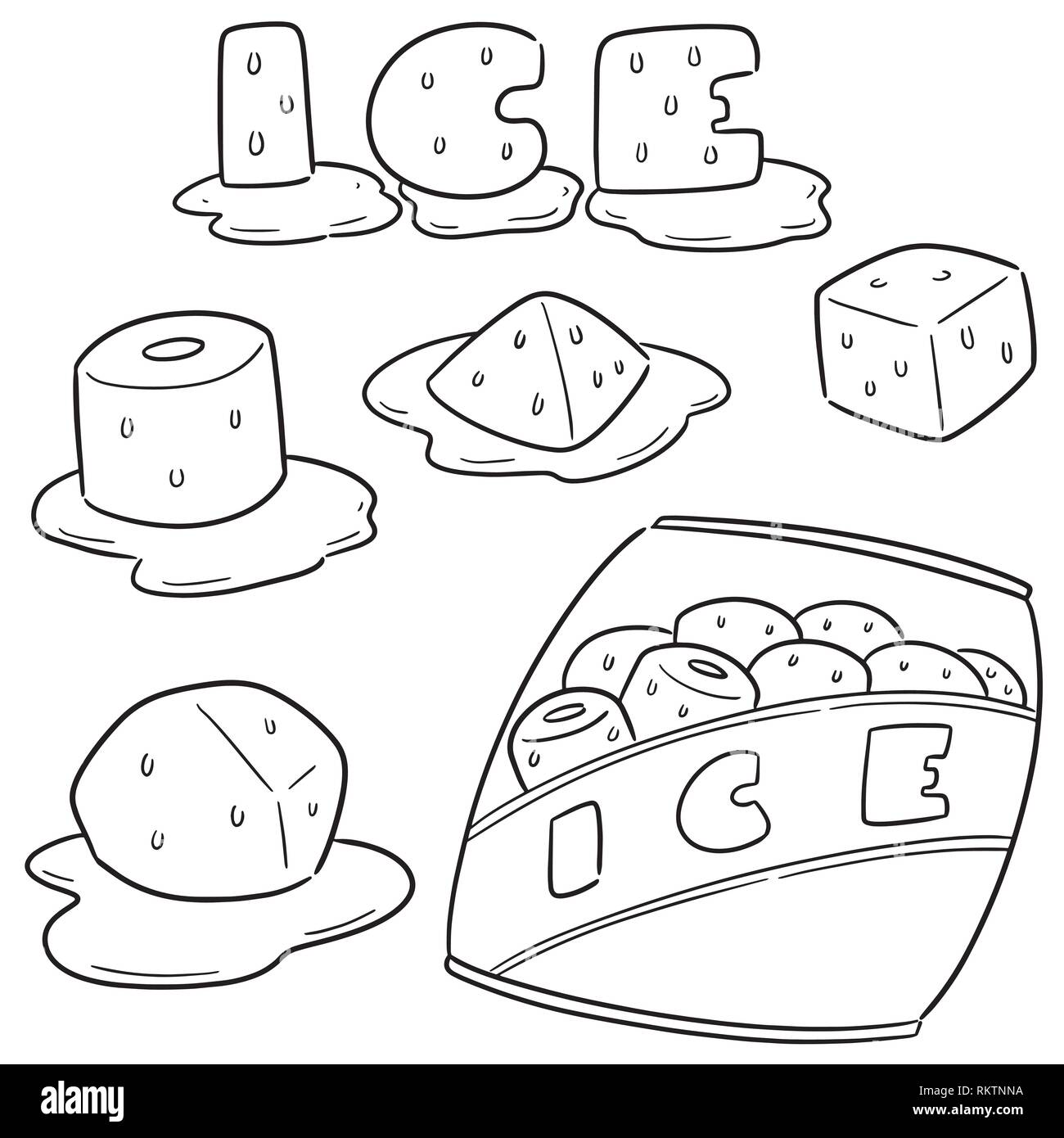 vector set of ice Stock Vector Image &amp; Art - Alamy