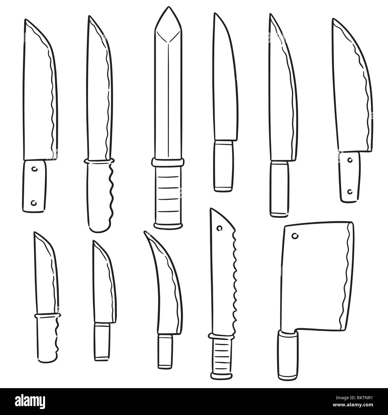 vector set of knives Stock Vector Image & Art Alamy
