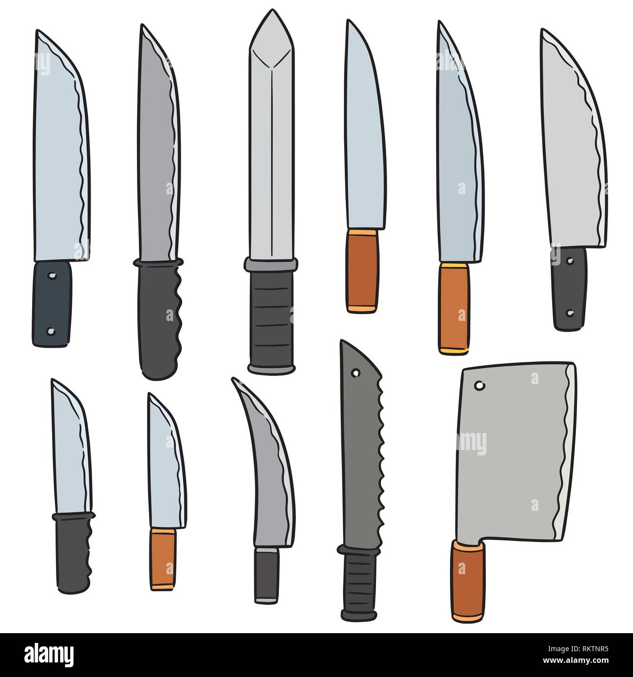 vector set of knives Stock Vector Image & Art Alamy