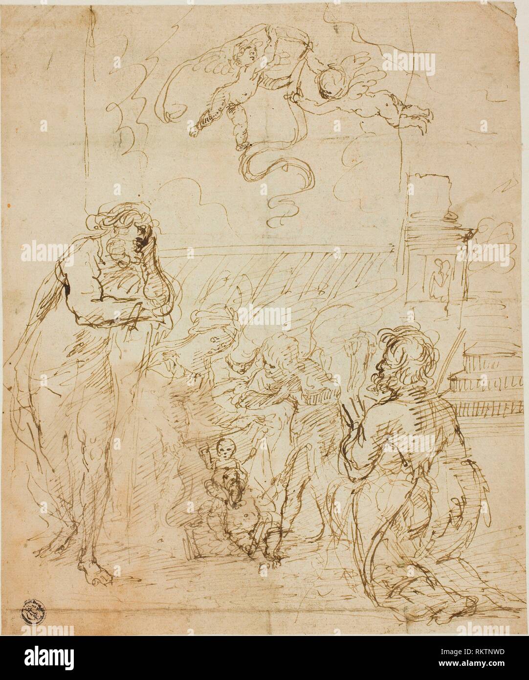 Nativity Attributed to Pompeo Ghitti (Italian, 16311703) or circle