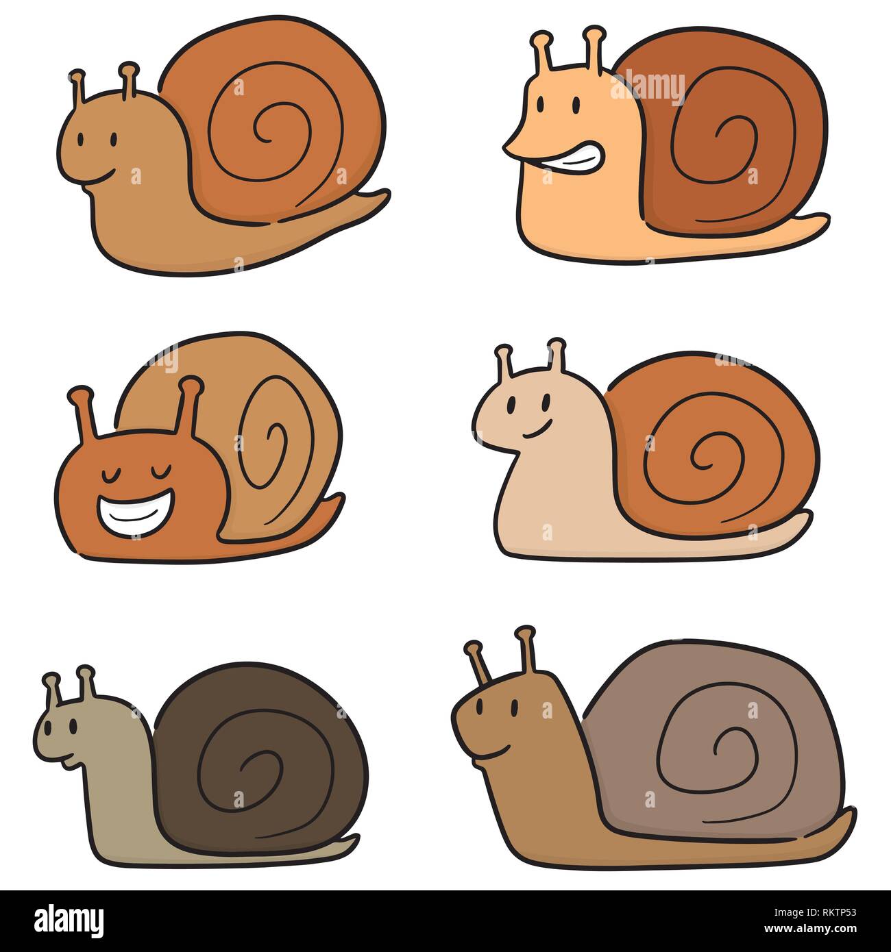 vector set of snail Stock Vector Image & Art - Alamy