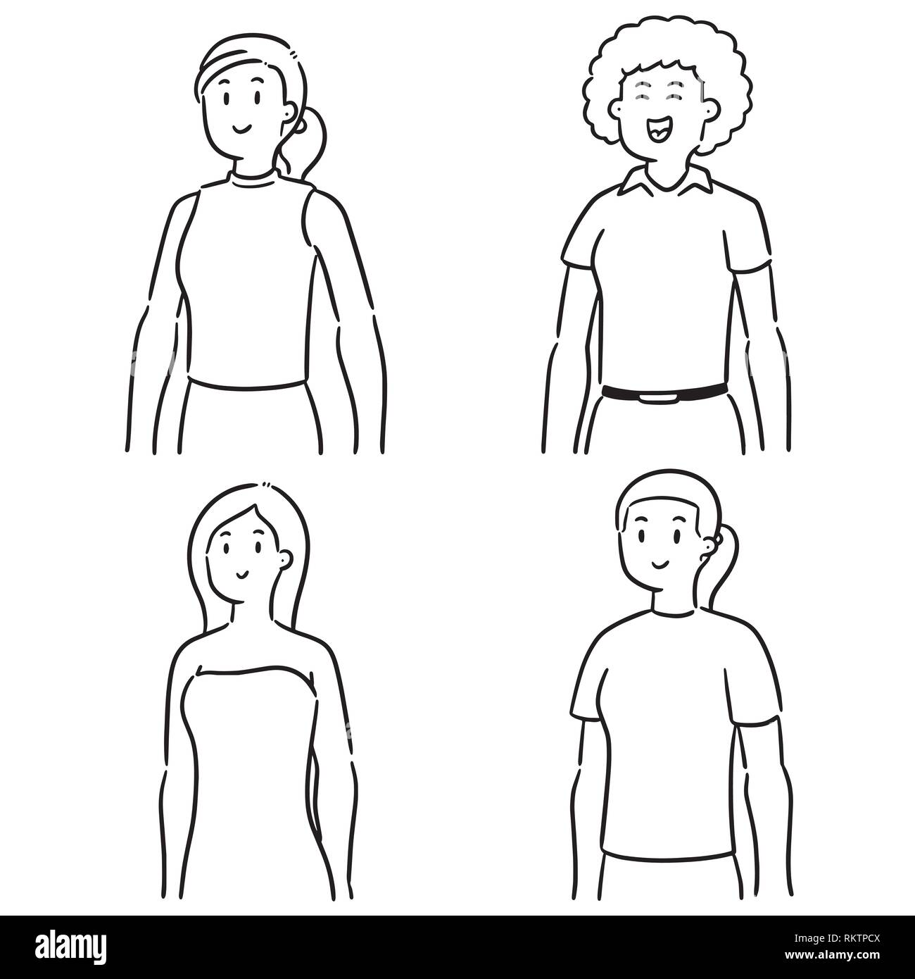 vector set of women Stock Vector Image & Art - Alamy