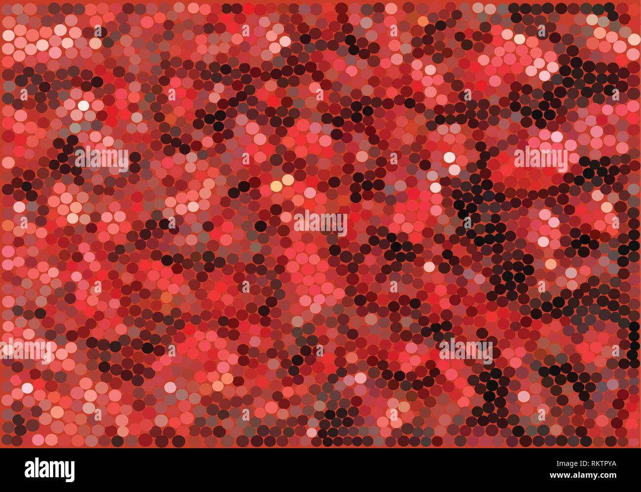 Red and black dots vector illustration Stock Vector