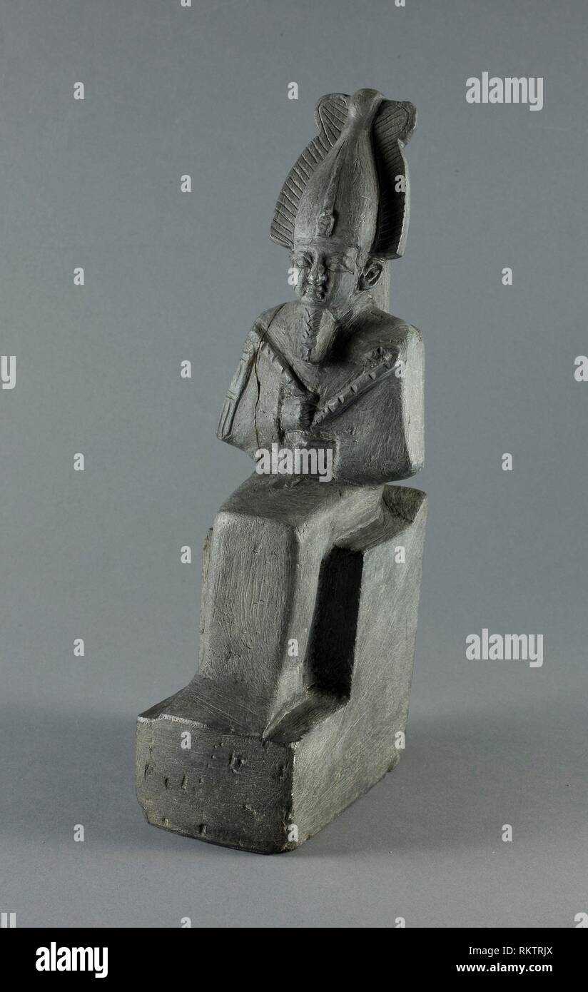 Statuette of the God Osiris Seated - Late Period, Dynasty 26–31 (664–332 BC) - Egyptian - Artist: Ancient Egyptian, Origin: Egypt, Date: 664 BC–332 Stock Photo