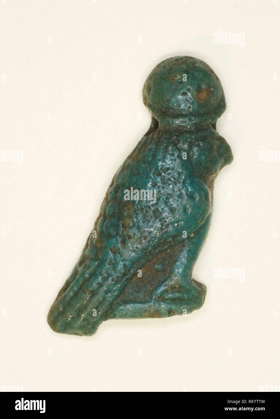 Amulet of the God Khonsu as a Falcon - Late Period, Dynasty 26–31 (664–332 BC) - Egyptian - Artist: Ancient Egyptian, Origin: Egypt, Date: 664 BC–332 Stock Photo