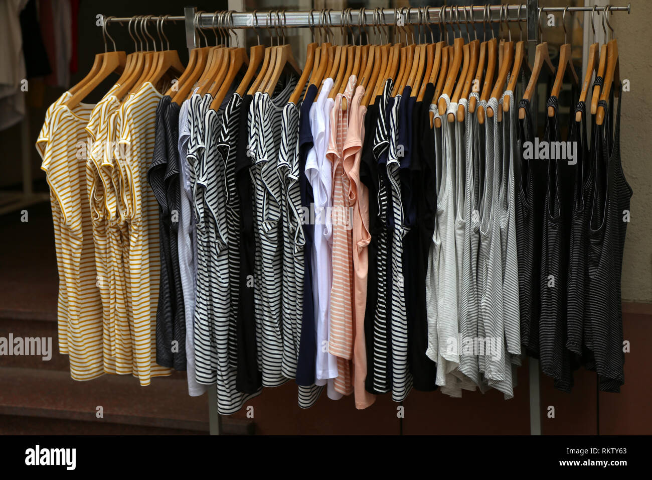 Clothing / Clothing for sale in the store Stock Photo