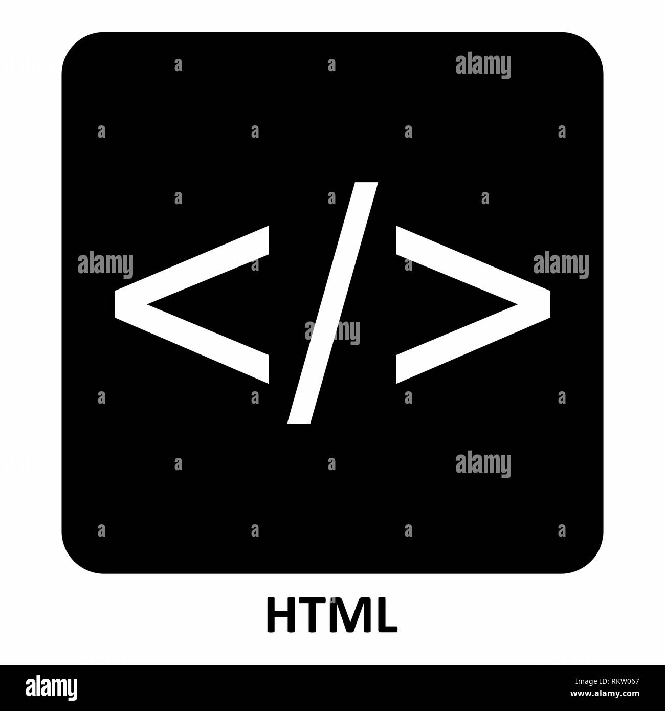 HTML symbol illustration Stock Vector