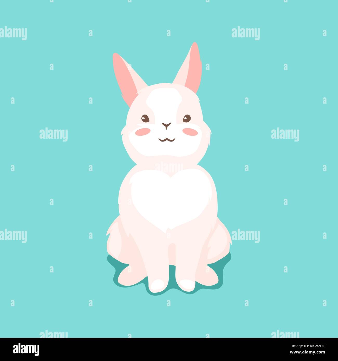 Cute Easter Bunny illustration Stock Vector Image & Art - Alamy