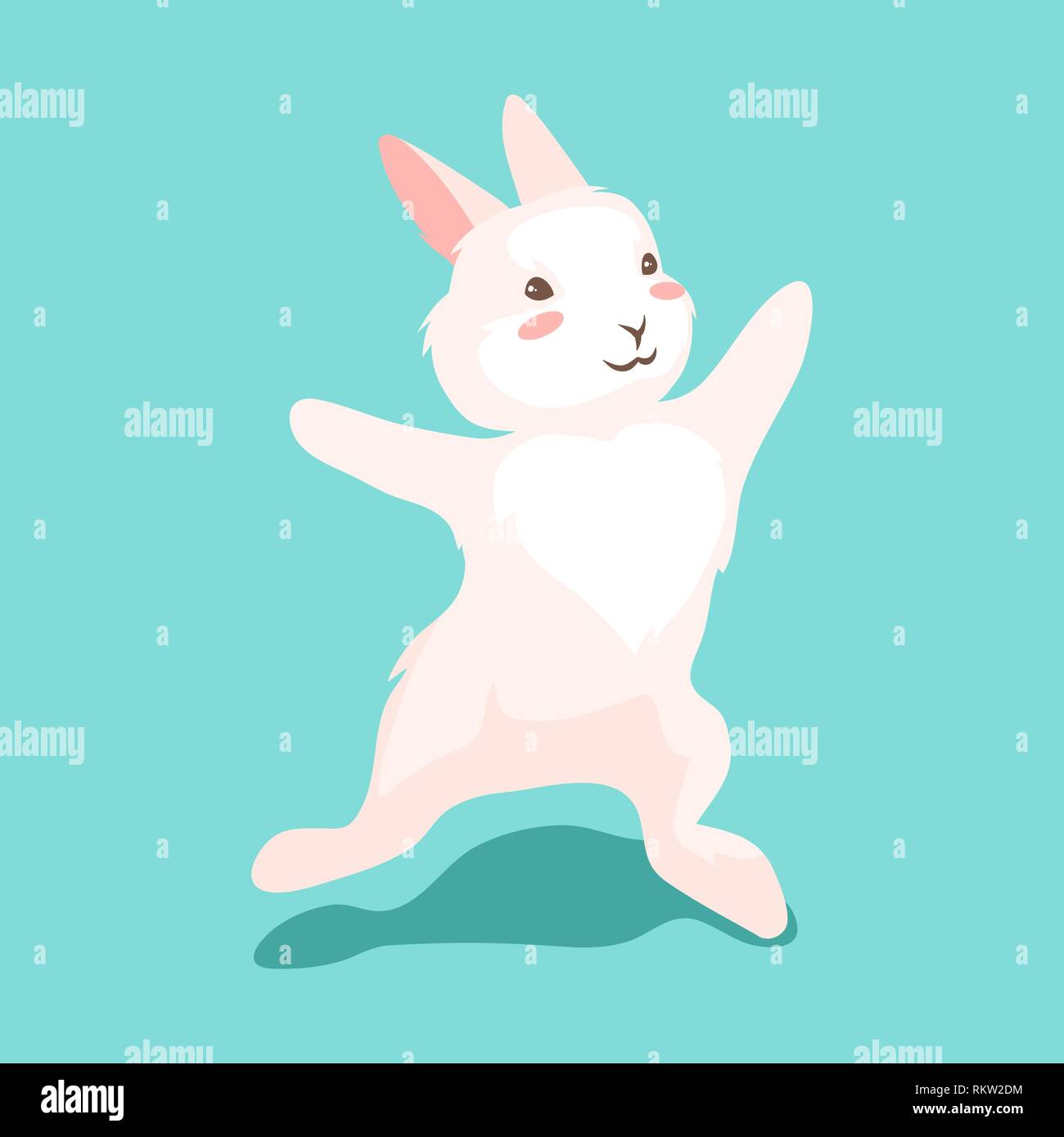 Cute Easter Bunny illustration Stock Vector Image & Art - Alamy