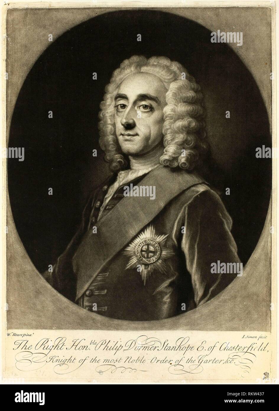 Philip Stanhope, Earl of Chesterfield Jean Simon French, 16751751/55