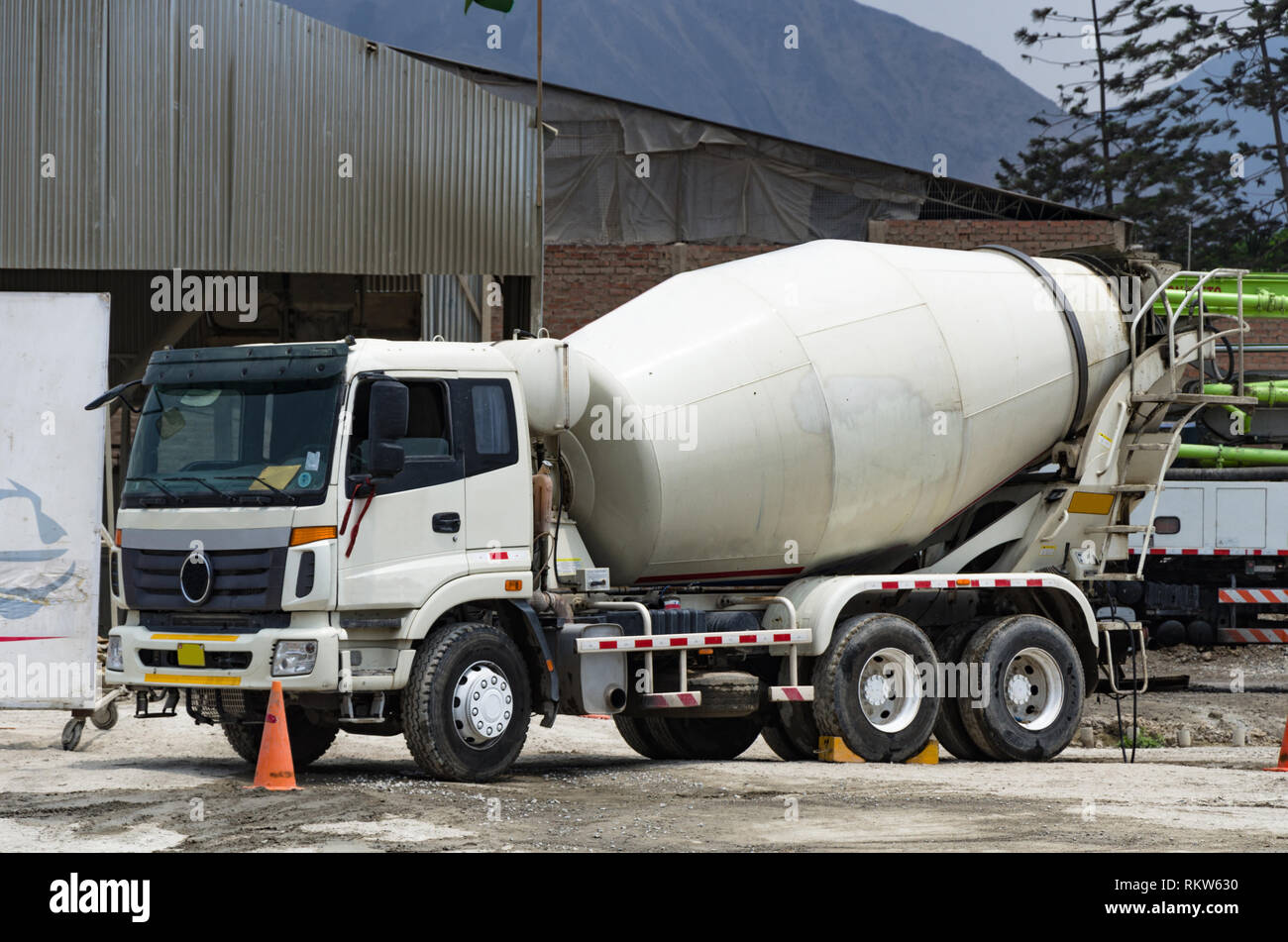 Premixed concrete mixer truck ready for the job Stock Photo Alamy