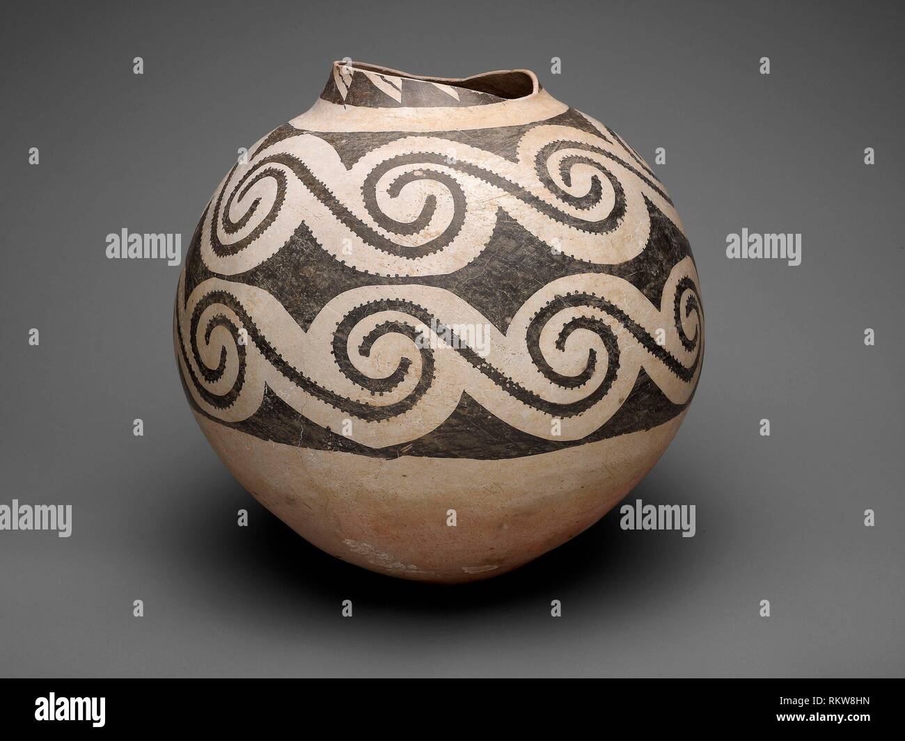 Storage Jar with Horizontal Bands of Interlocking Scrolls A.D. 875/1130 Ancestral Pueblo