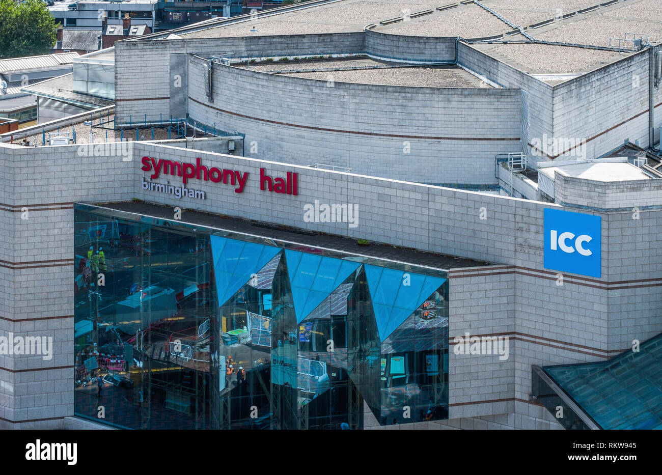 Symphony Hall in Birmingham is part of The International Convention Centre. Stock Photo