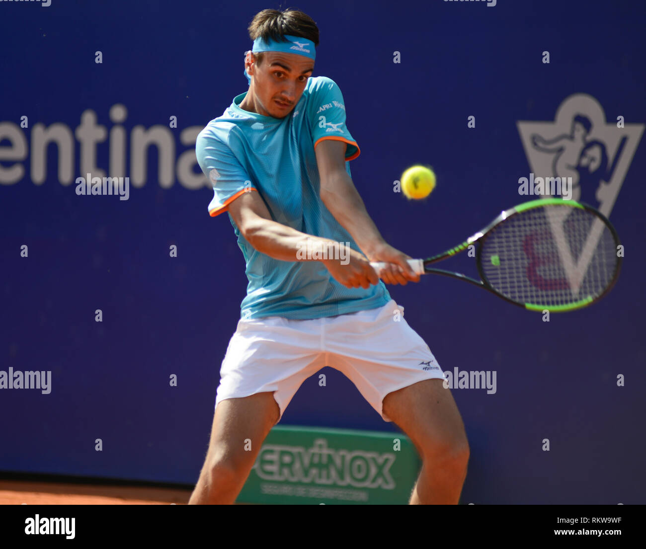 Tennis player Lorenzo Sonego (Italy). Argentina Open 2019 Stock Photo ...