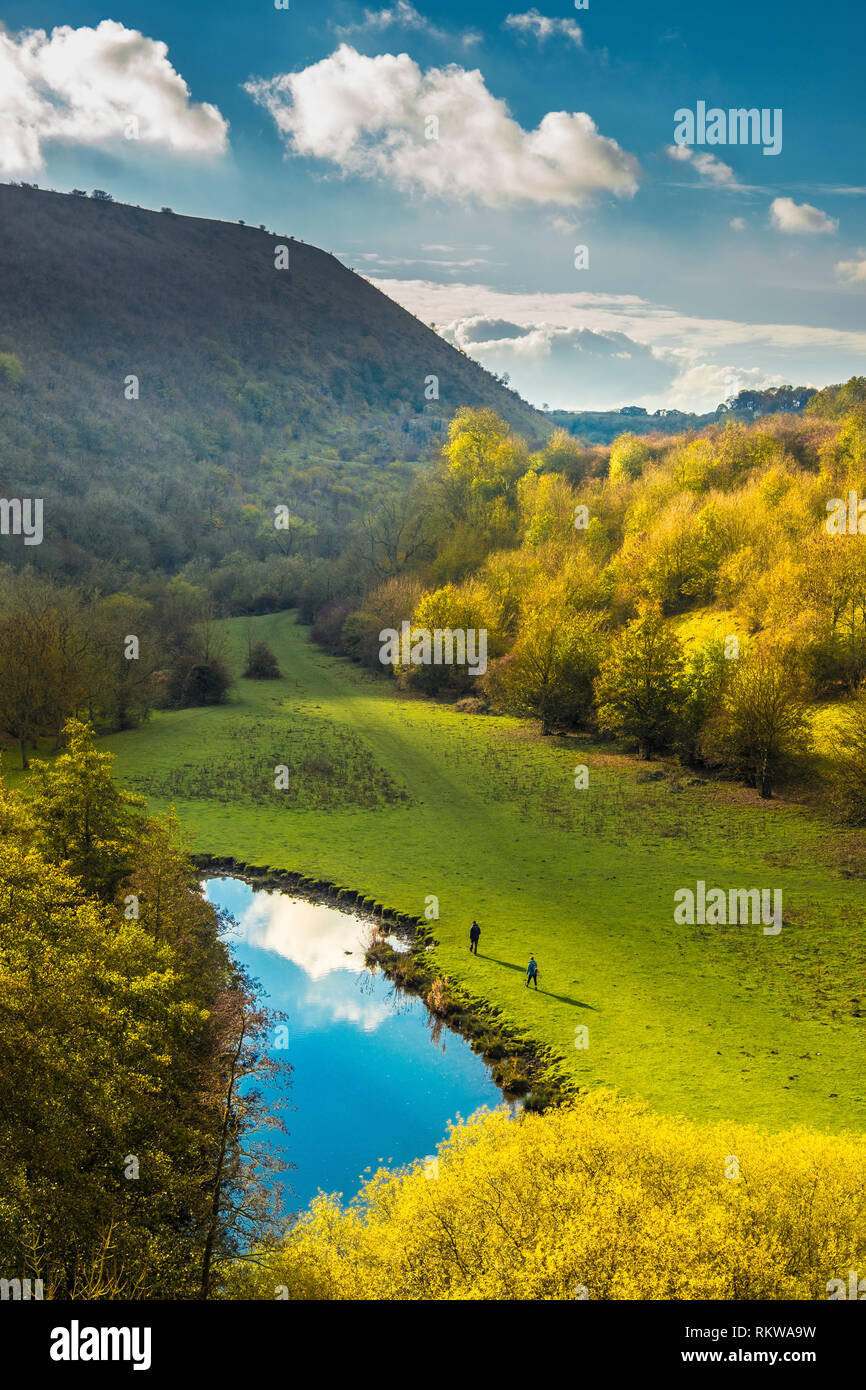 View of Monsal Dale from the Headstone Viaduct. Stock Photo