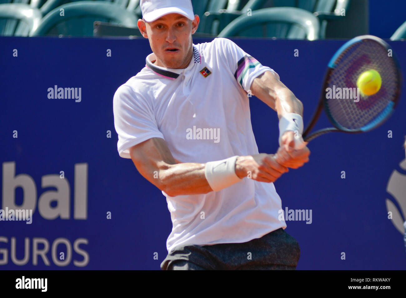 Tennis player Nicolás Jarry (Chile). Argentina Open 2019 Stock Photo