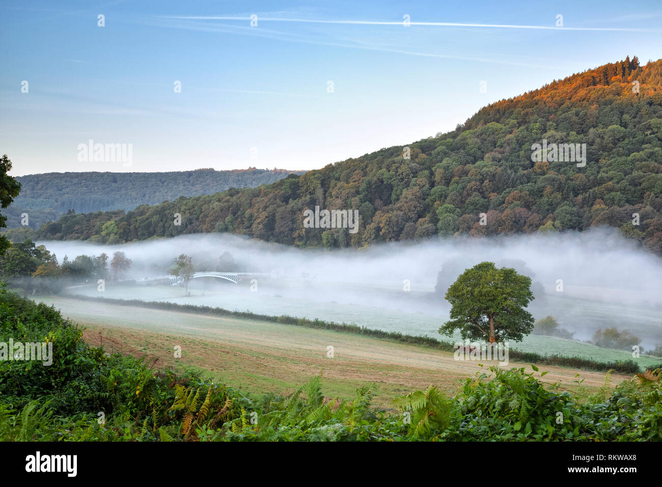 Bigsweir bridge in the lower Wye valley. Stock Photo