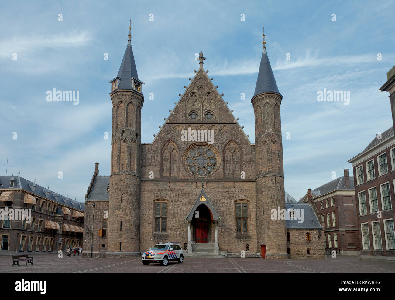 The Ridderzaal ('Knight's hall') at the Binnenhof square part of the historic parliament complex of the government and House of Representatives of The Stock Photo