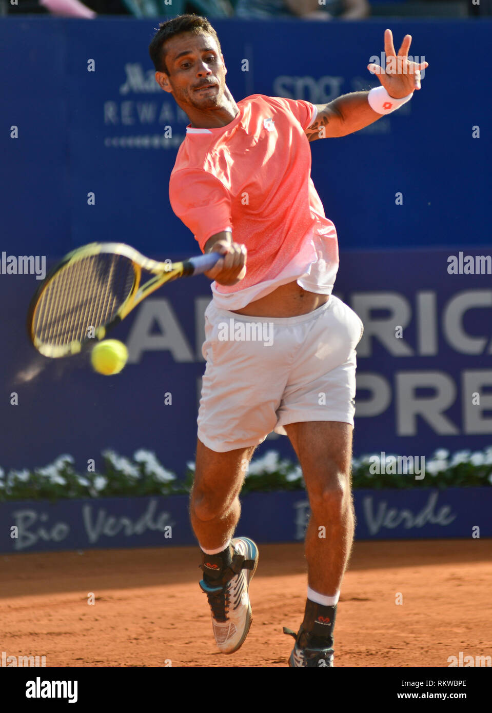 Tennis player Rogerio Dutra Silva (Portugal). Argentina Open 2019 Stock Photo