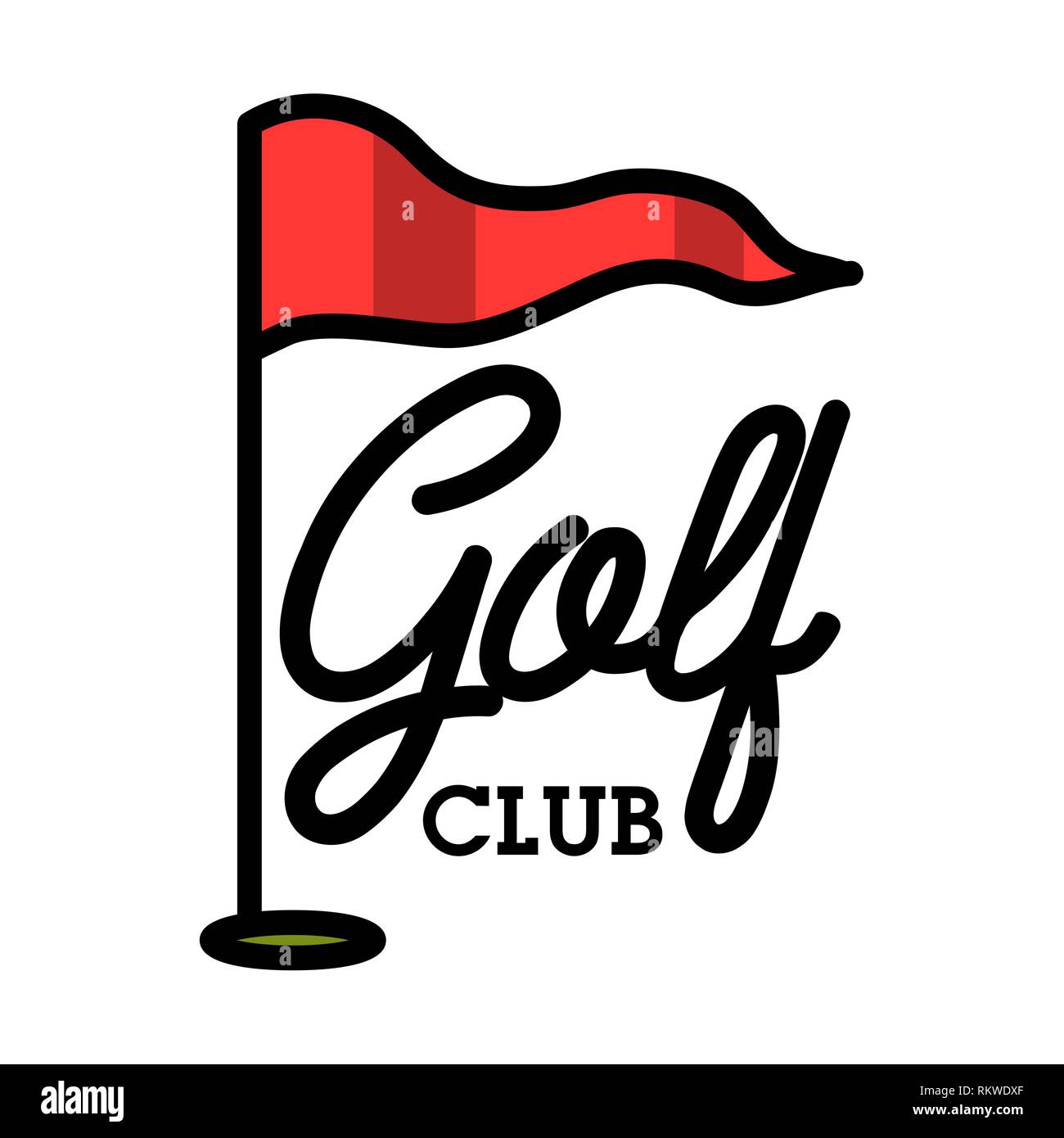 Color vintage golf club emblem. Golf championship, golf gear and