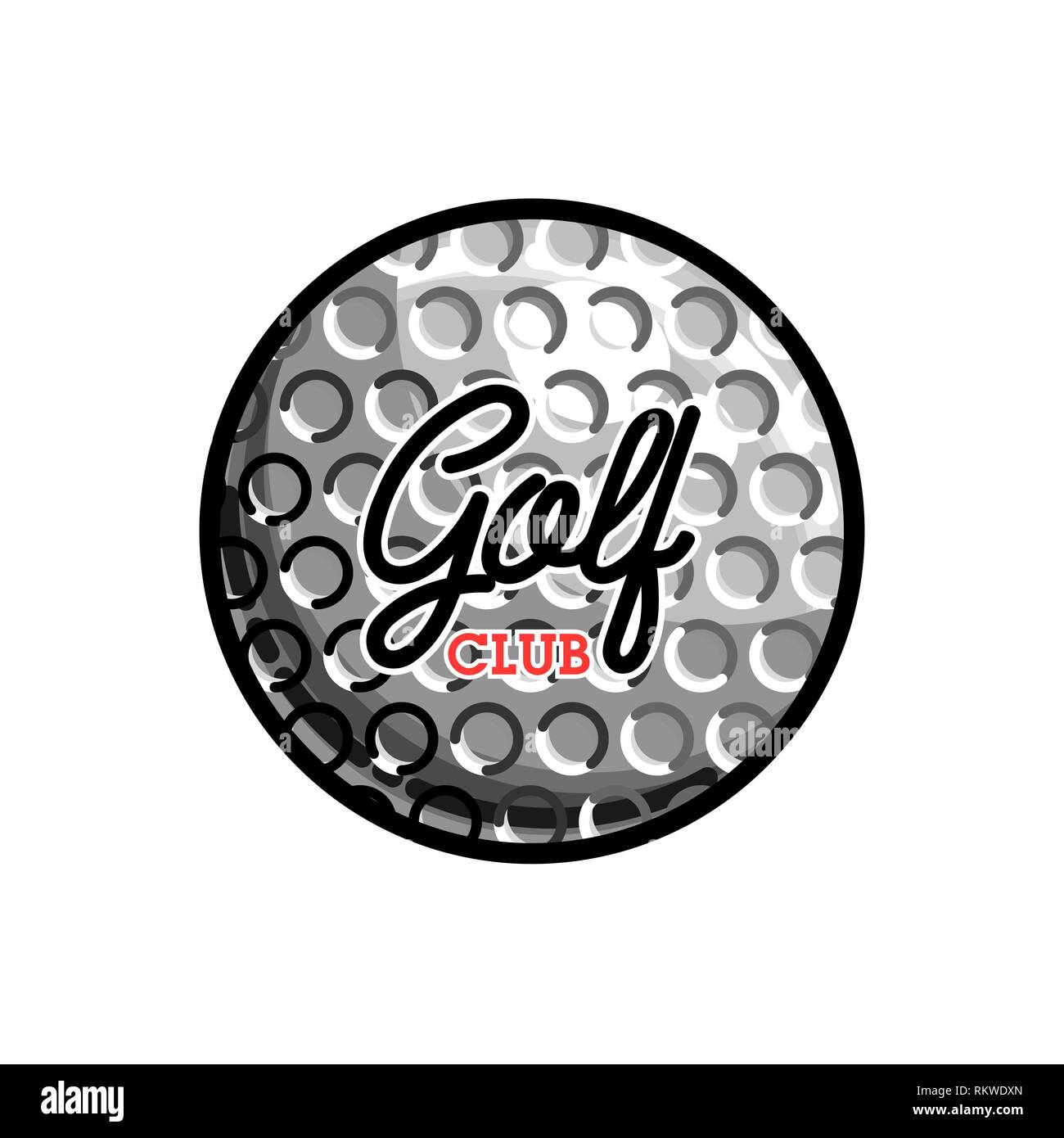 Color vintage golf club emblem. Golf championship, golf gear and
