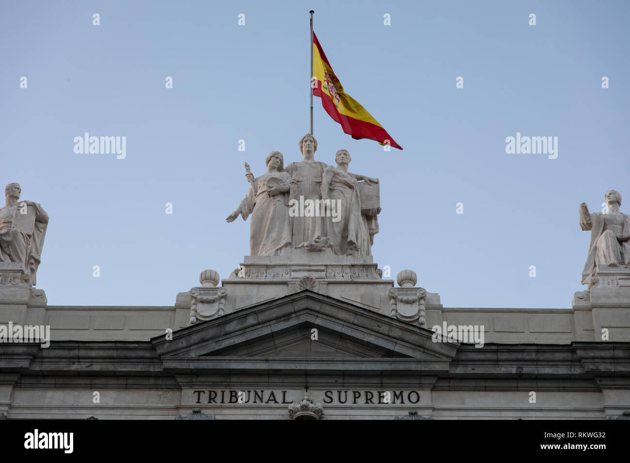 Madrid, Spain. 12th Feb, 2019. The Criminal Chamber of the Supreme Court begins this Tuesday, February 12, judging 12 independence leaders by the so-called 'procés' in Catalonia. Credit: Jesús Hellin/Alamy Live News Stock Photo