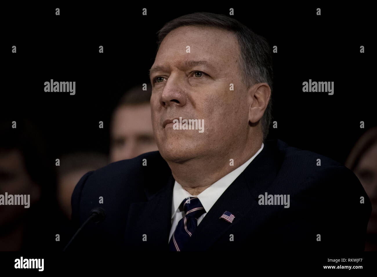 January 12, 2017 - Washington, District of Columbia, United States - Representative MIKE POMPEO at his confirmation hearing to become CIA Director, January 12, 2017 (Credit Image: © Douglas Christian/ZUMA Wire) Stock Photo