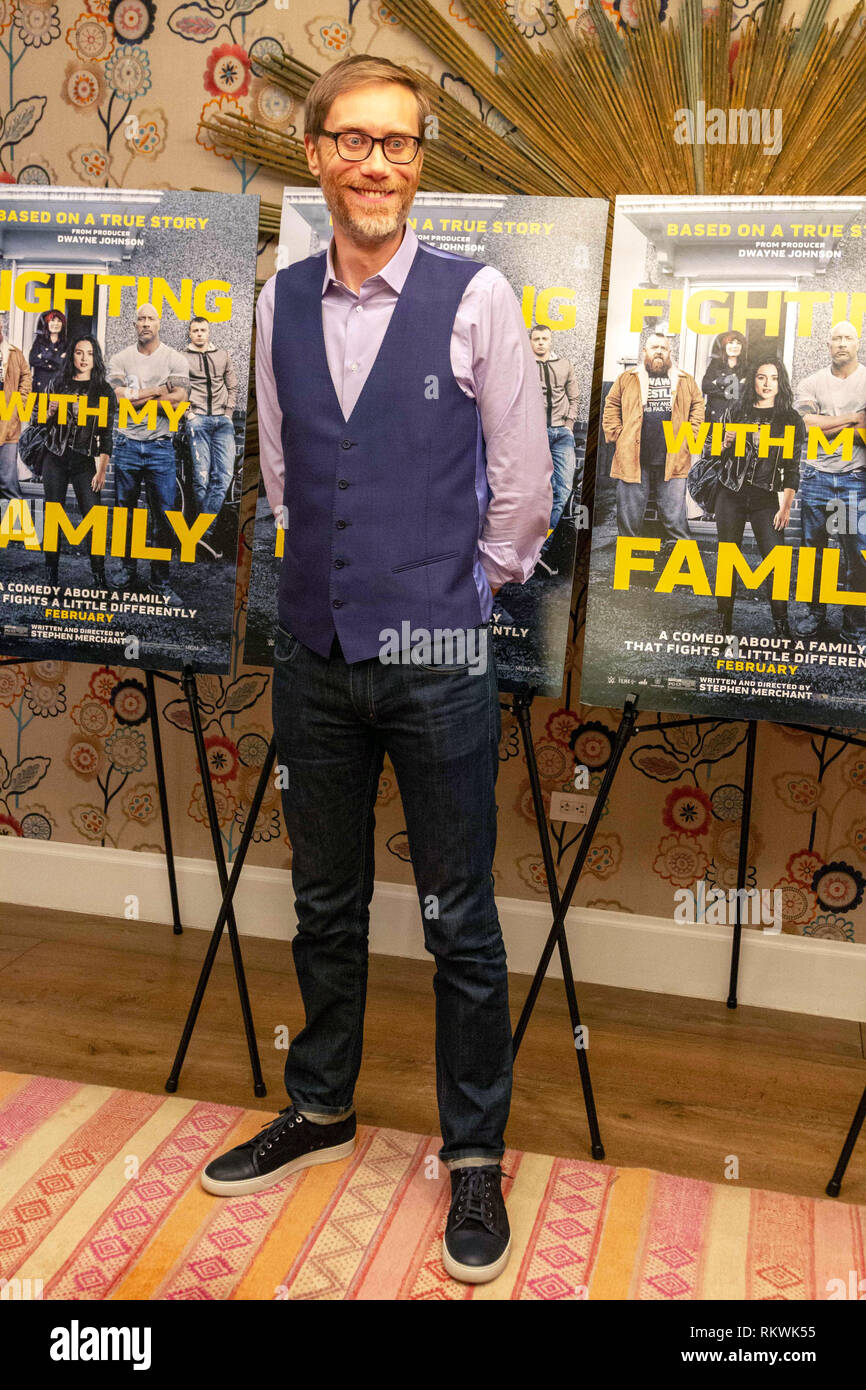 New York, NY, USA. 11th Feb. 2019. Writer and director Stephen Merchant attends the New York Tastemaker screening of “Fighting with My Family” at the Crosby Street Hotel in New York City on February 11, 2019. Credit: Jeremy Burke/Alamy Live News Stock Photo