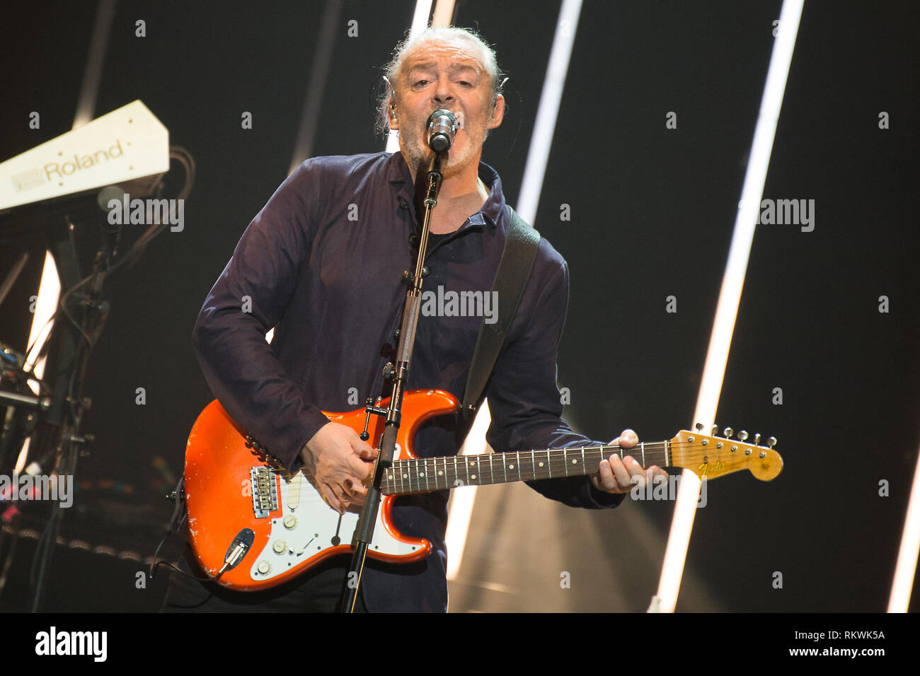 Glasgow, Scotland, UK. 11th Ferry 2019. Tears For Fears 0 Roland Orzabal and Curt Smith play their rescheduled show at The SSE Hydro, Glasgow Great, UK. Credit: Stuart Westwood/Alamy Live News Stock Photo
