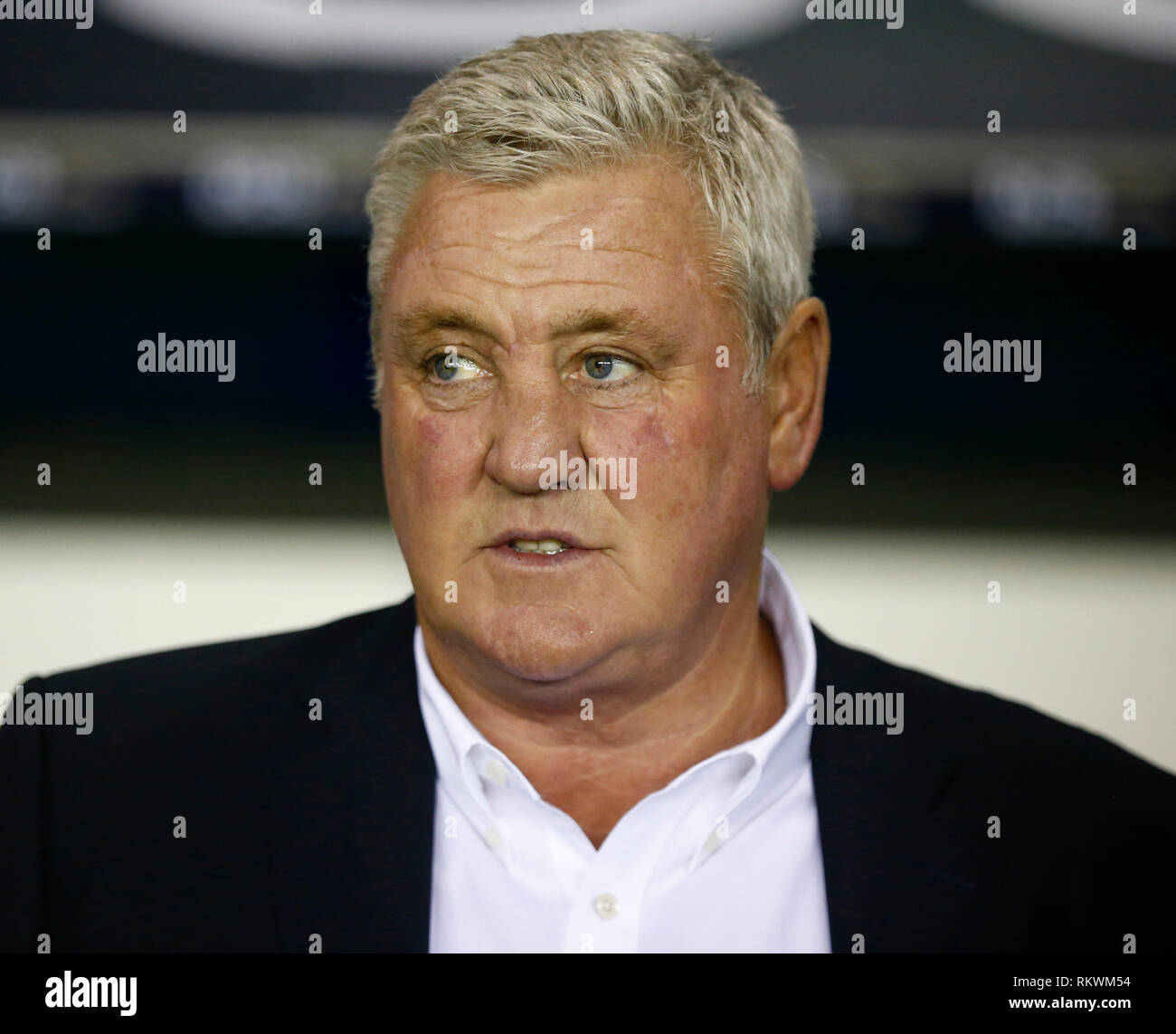 London, UK. 12th Feb, 2019. Sheffield Wednesday manager Steve Bruce during Sky Bet Championship match between Millwall and Sheffield Wednesday at The Den Ground, London on 12 Feb 2019 Credit: Action Foto Sport/Alamy Live News Stock Photo